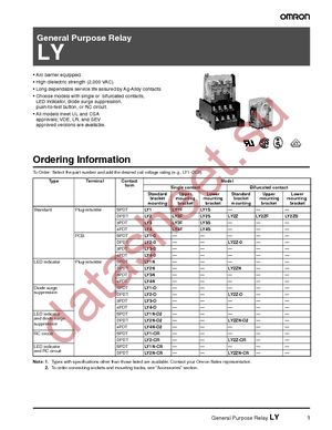 LY3-AC240 datasheet  